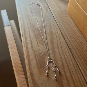 Tiffany&Co white gold necklace with sapphires and garnets